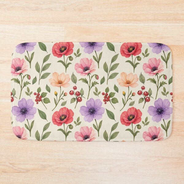 Item preview, Colorful Wildflower Botanical Pattern – Vintage Floral Print 1 designed and sold by SimplePoDesign.