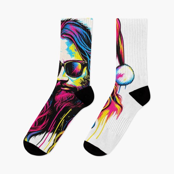 Item preview, Jesus Wearing Headphones Christmas Music Pop Art designed and sold by ARTwy.