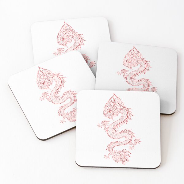 Item preview, Traditional Crimson Dragon Vietnamese Dragon - Ly Dynasty Art designed and sold by Rising Drake.