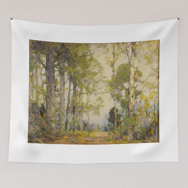 Item preview, Alfred Heber Hutty - Through the Woods - landscape By Alfred Heber Hutty -  Poster designed and sold by LILLIANSTRANGEy.