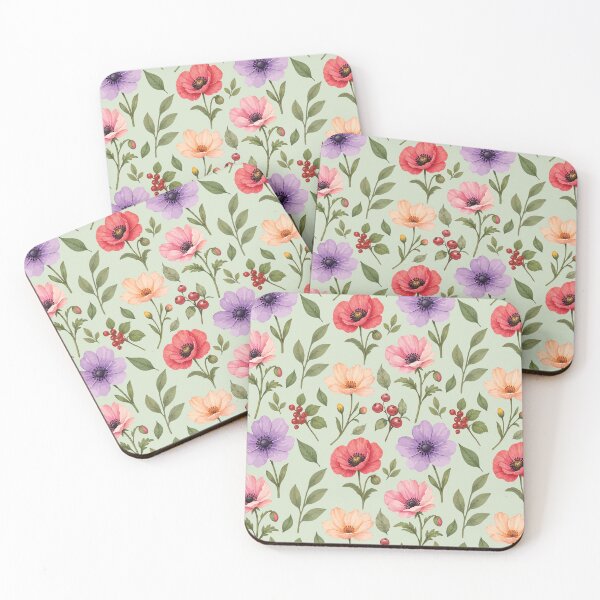 Item preview, Colorful Wildflower Botanical Pattern – Vintage Floral Print 2 designed and sold by SimplePoDesign.