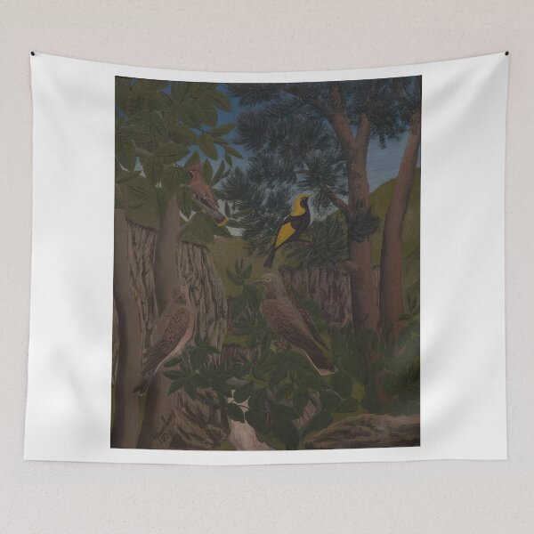 Item preview, Andre Bauchant - Birds in a Gorge - Naïve Art (Primitivism) By Andre Bauchant -  Poster designed and sold by LILLIANSTRANGEy.