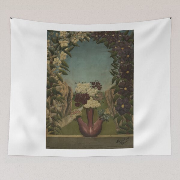 Artikelvorschau, Andre Bauchant – Blumen in Landschaft – Naive Kunst (Primitivismus) von Andre Bauchant – Poster entworfen und verkauft von LILLIANSTRANGEy.