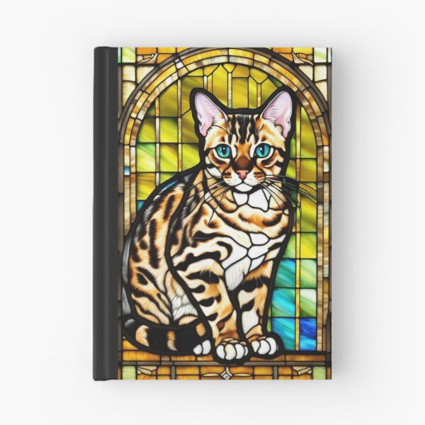 Item preview, Bengal Cat Stained Glass Portrait Art designed and sold by pinkal.