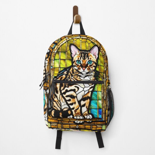 Item preview, Bengal Cat Stained Glass Portrait Art designed and sold by pinkal.