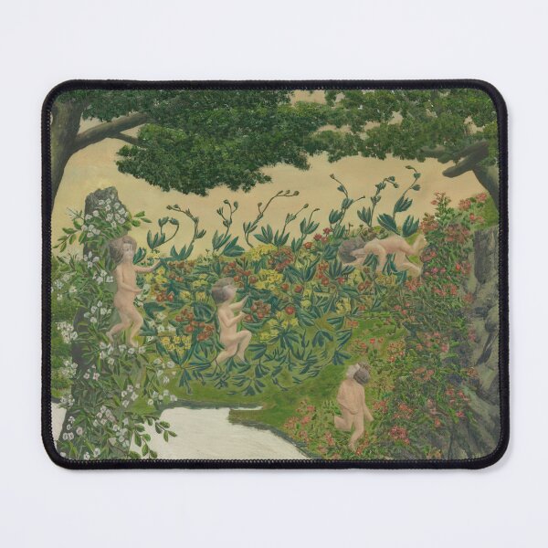 Item preview, Andre Bauchant - Quatre amours dans les fleurs - Naïve Art (Primitivism) By Andre Bauchant - Poster designed and sold by LILLIANSTRANGEy.
