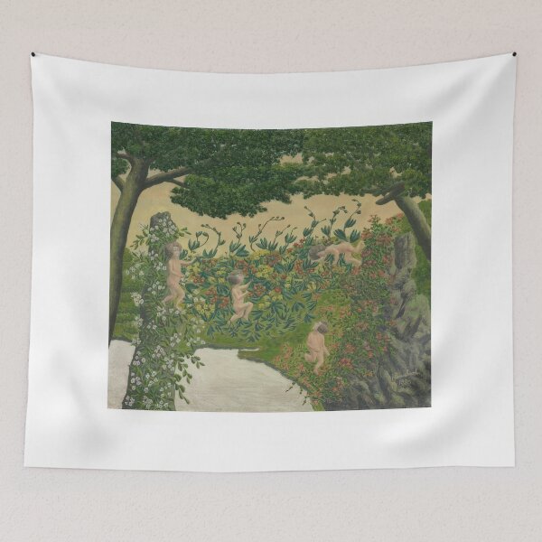 Item preview, Andre Bauchant - Quatre amours dans les fleurs - Naïve Art (Primitivism) By Andre Bauchant -  Poster designed and sold by LILLIANSTRANGEy.