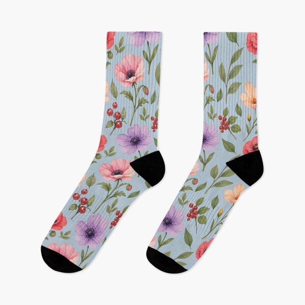 Item preview, Colorful Wildflower Botanical Pattern – Vintage Floral Print 3 designed and sold by SimplePoDesign.