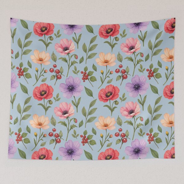 Item preview, Colorful Wildflower Botanical Pattern – Vintage Floral Print 3 designed and sold by SimplePoDesign.