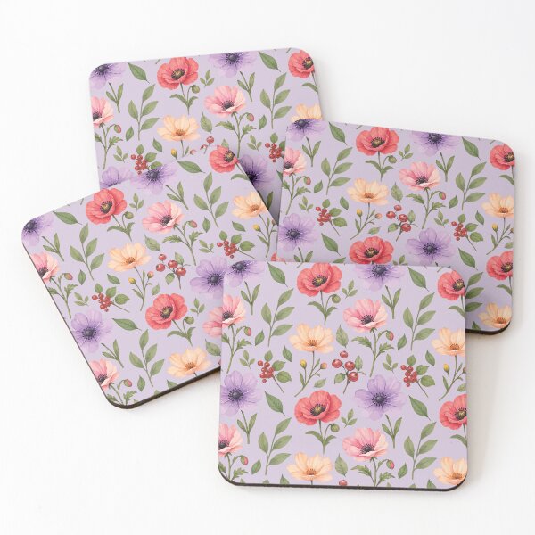 Item preview, Colorful Wildflower Botanical Pattern – Vintage Floral Print 4 designed and sold by SimplePoDesign.