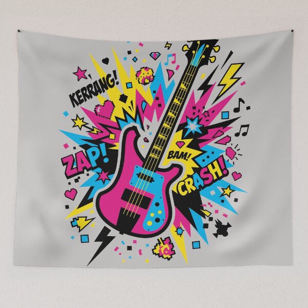 Item preview, Pop Art Electric Guitar Crash designed and sold by KeremYurtseven.
