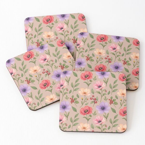 Item preview, Colorful Wildflower Botanical Pattern – Vintage Floral Print 5 designed and sold by SimplePoDesign.