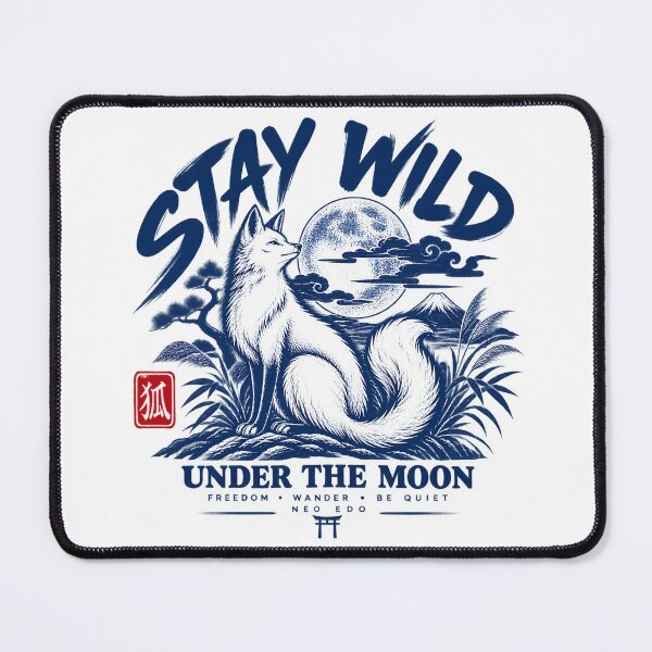 Item preview, Stay Wild – Kitsune Under the Moon designed and sold by Neo Edo Studio.