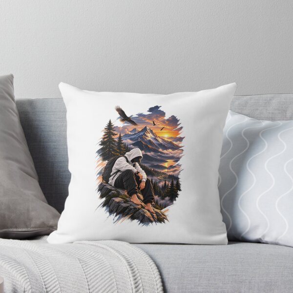 Item preview, Mountain Wanderer – Travel Adventure Sunset designed and sold by WAJIHLZ.