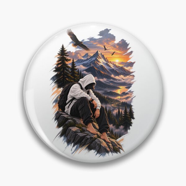 Item preview, Mountain Wanderer – Travel Adventure Sunset designed and sold by WAJIHLZ.