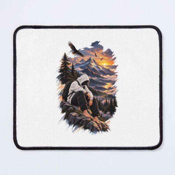 Item preview, Mountain Wanderer – Travel Adventure Sunset designed and sold by WAJIHLZ.