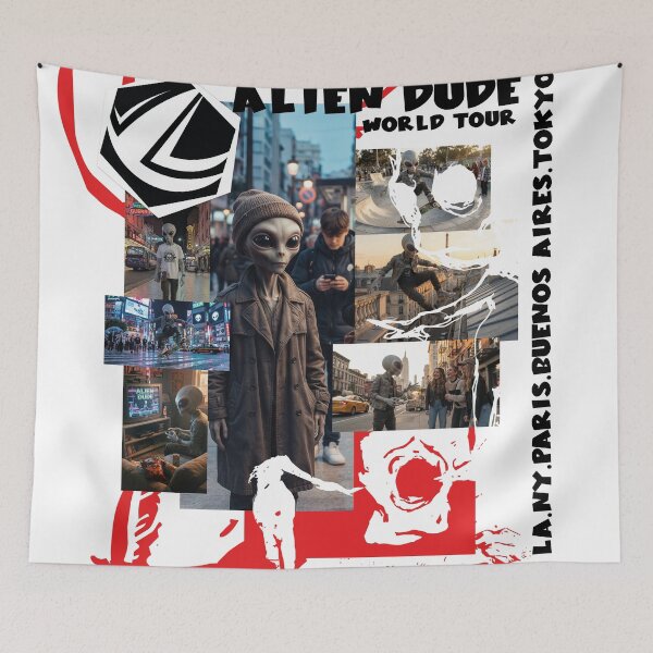 Item preview, Alien Dude World Tour by Graund DSGN designed and sold by GraundDSGN.
