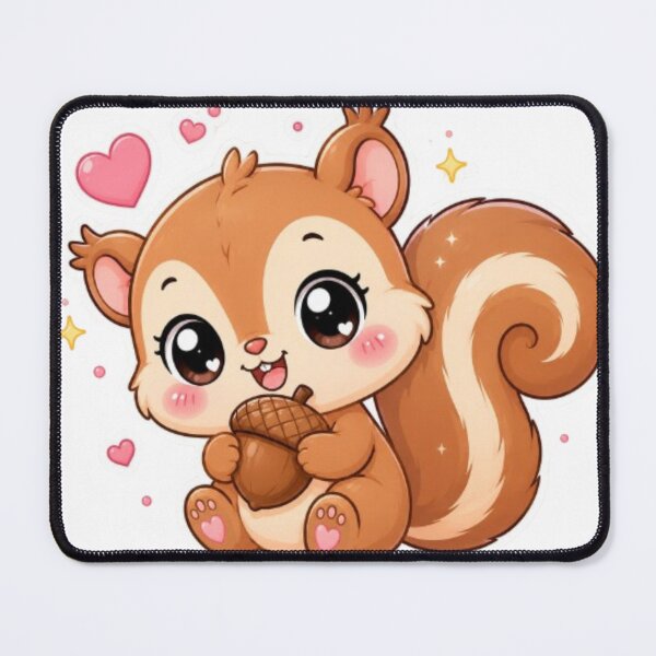 Item preview, Cute Kawaii Squirrel Sticker | Adorable Squirrel with Acorn | Cute Woodland Animal Sticker | Kawaii Animal Gift designed and sold by Vegasstickers.