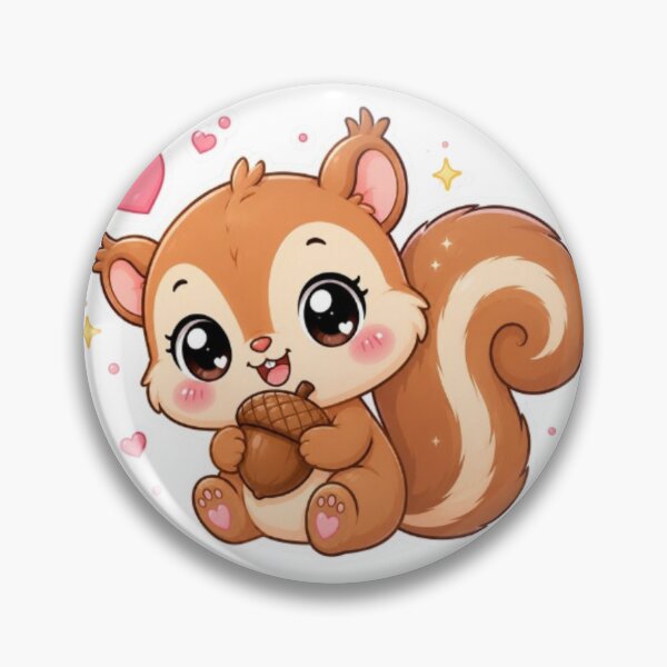 Item preview, Cute Kawaii Squirrel Sticker | Adorable Squirrel with Acorn | Cute Woodland Animal Sticker | Kawaii Animal Gift designed and sold by Vegasstickers.