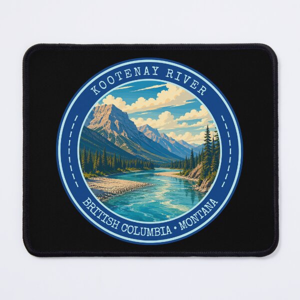 Item preview, Kootenay River, Canada, Usa, Vintage Travel Art Circle Emblem designed and sold by MaateoDesign.