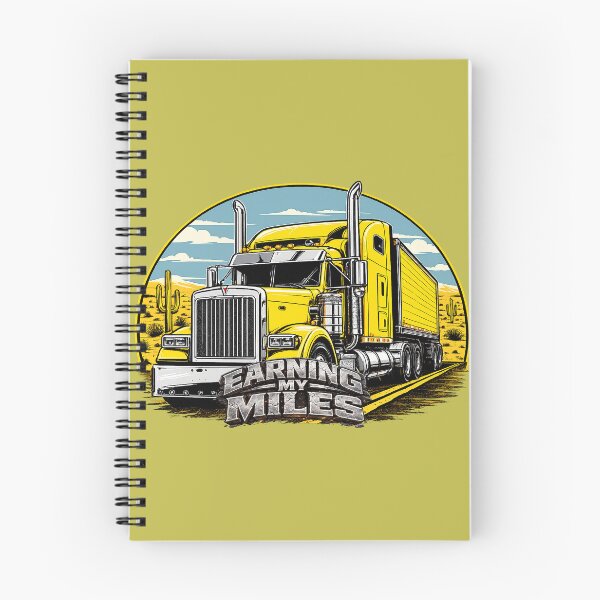 Item preview, Earning My Miles - Yellow Semi Truck Desert Art designed and sold by NomadForge.