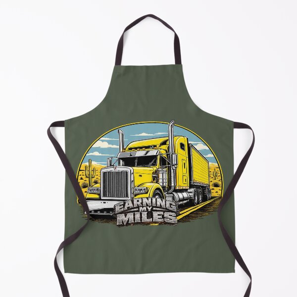 Item preview, Earning My Miles - Yellow Semi Truck Desert Art designed and sold by NomadForge.