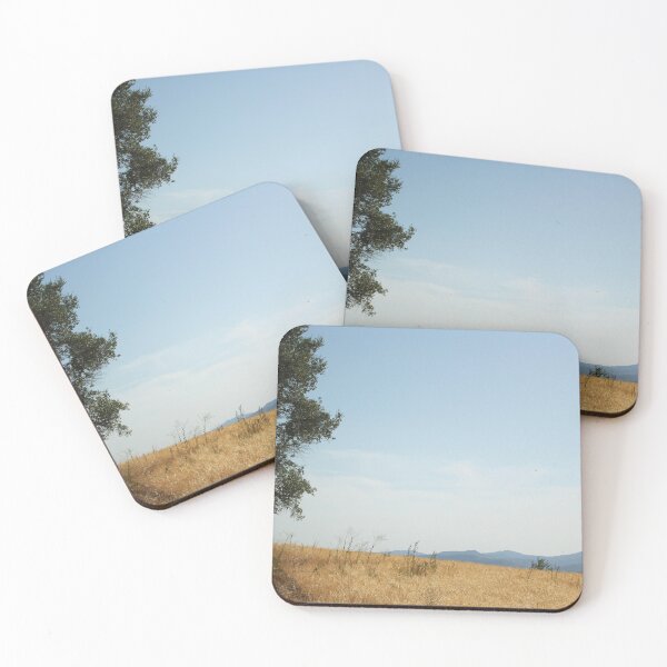 Item preview, Mediterranean Golden Landscape with Tree and Mountains designed and sold by Guim-de-Pablos.