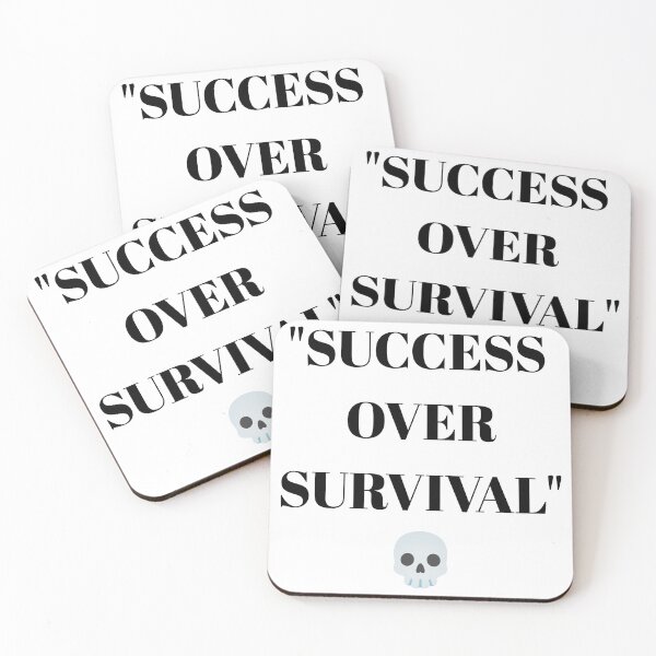 Item preview, SUCCESS OVER SURVIVAL | Motivational Hustle Design designed and sold by UrbanEchoHub.