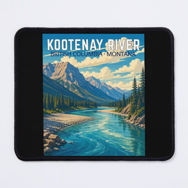 Item preview, Kootenay River (British Columbia, Montana), Vintage Art Travel Landscape designed and sold by MaateoDesign.
