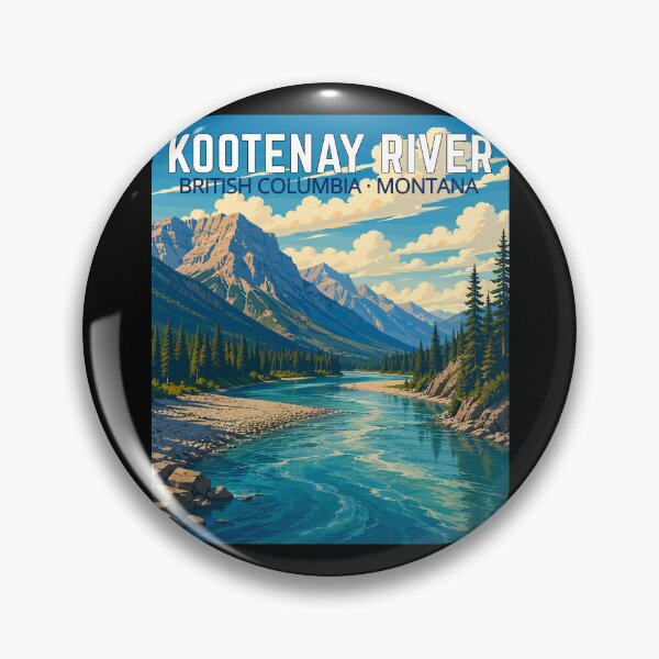 Item preview, Kootenay River (British Columbia, Montana), Vintage Art Travel Landscape designed and sold by MaateoDesign.