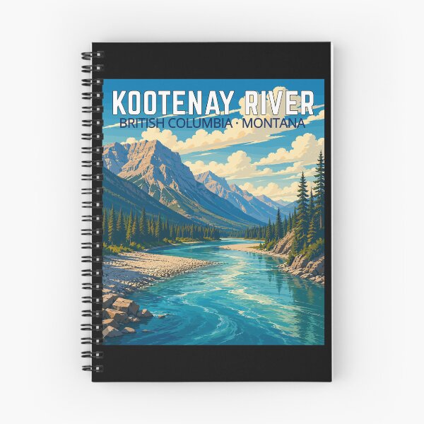 Item preview, Kootenay River (British Columbia, Montana), Vintage Art Travel Landscape designed and sold by MaateoDesign.