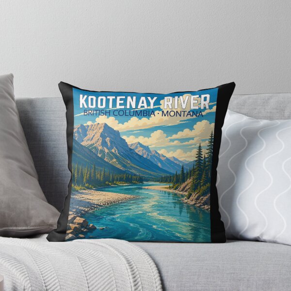 Item preview, Kootenay River (British Columbia, Montana), Vintage Art Travel Landscape designed and sold by MaateoDesign.