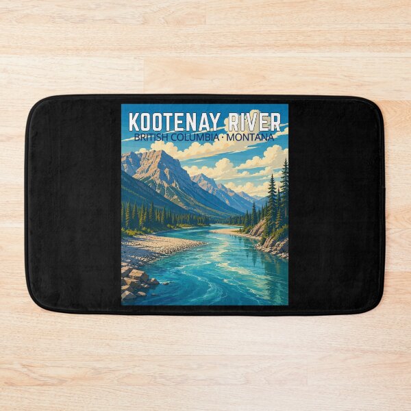 Item preview, Kootenay River (British Columbia, Montana), Vintage Art Travel Landscape designed and sold by MaateoDesign.