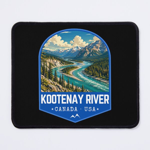 Item preview, Kootenay River, Canada, Usa, Retro Travel Art Emblem designed and sold by MaateoDesign.