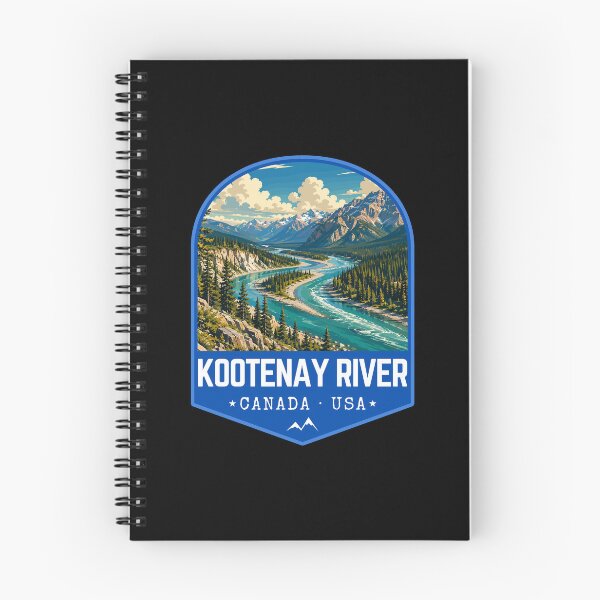 Item preview, Kootenay River, Canada, Usa, Retro Travel Art Emblem designed and sold by MaateoDesign.