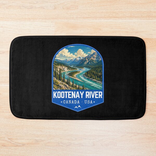 Item preview, Kootenay River, Canada, Usa, Retro Travel Art Emblem designed and sold by MaateoDesign.