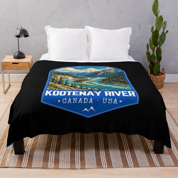 Item preview, Kootenay River, Canada, Usa, Retro Travel Art Emblem designed and sold by MaateoDesign.