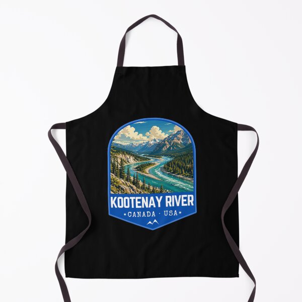 Item preview, Kootenay River, Canada, Usa, Retro Travel Art Emblem designed and sold by MaateoDesign.