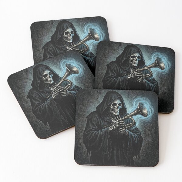 Item preview, The Grim Reaper playing the trumpet designed and sold by MagelliShop.