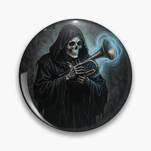 Item preview, The Grim Reaper playing the trumpet designed and sold by MagelliShop.
