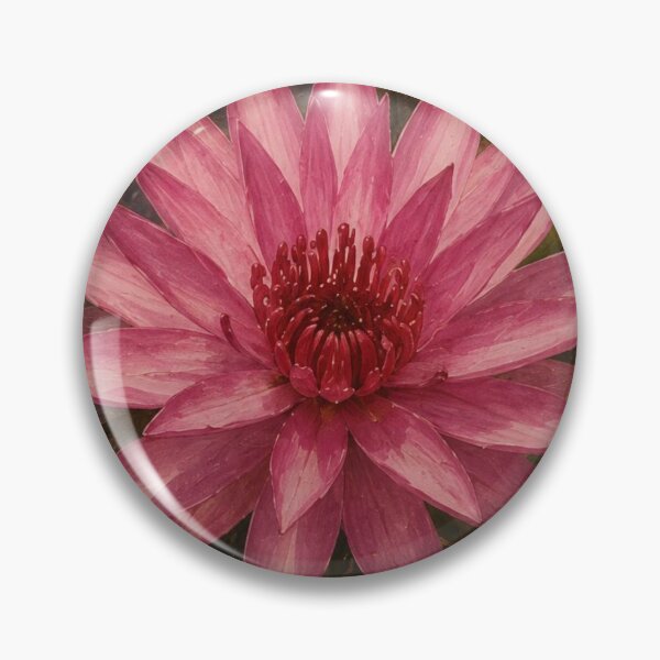 Item preview, Deep Pink Water Lily, Moody Tropical Impasto Oil Painting designed and sold by BlossoraStudio.