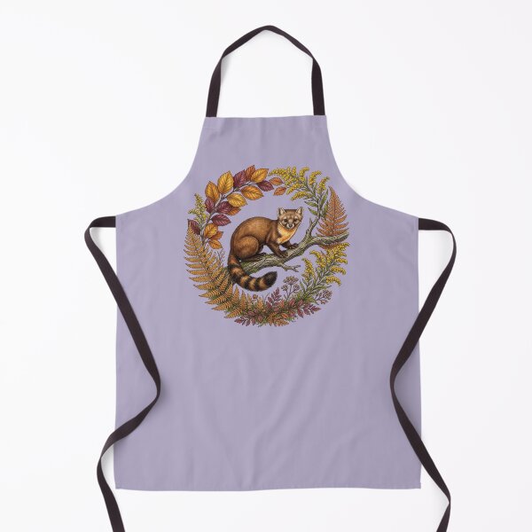 Item preview, Autumn Pine Marten Surrounded By Rich Colored Leaf Foliage designed and sold by BirdsnStuff.