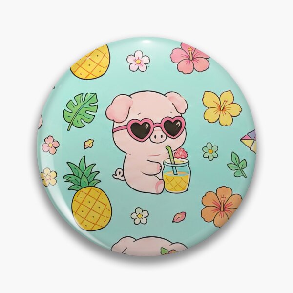 Item preview, Piggy Pineapple Summer Pattern designed and sold by Soft Berry Studio.