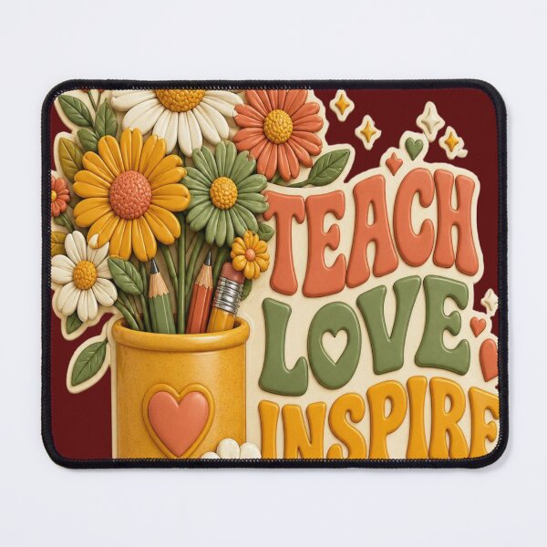 Item preview, Teach Love Inspire Retro Groovy Floral Teacher Back To School designed and sold by mo-carnival.