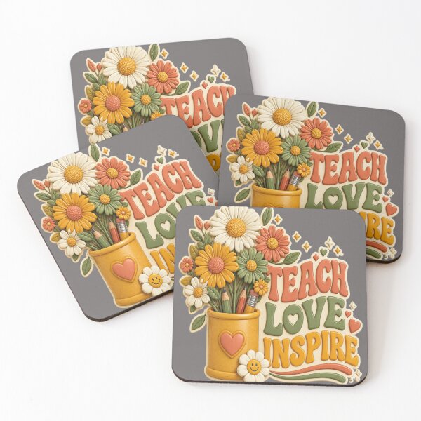 Item preview, Teach Love Inspire Retro Groovy Floral Teacher Back To School designed and sold by mo-carnival.