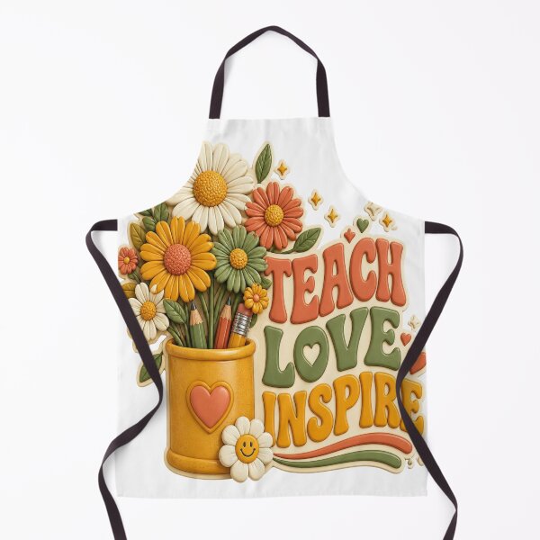 Item preview, Teach Love Inspire Retro Groovy Floral Teacher Back To School designed and sold by mo-carnival.