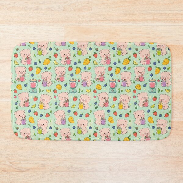 Item preview, Piggy Smoothie Bar Pattern designed and sold by Soft Berry Studio.
