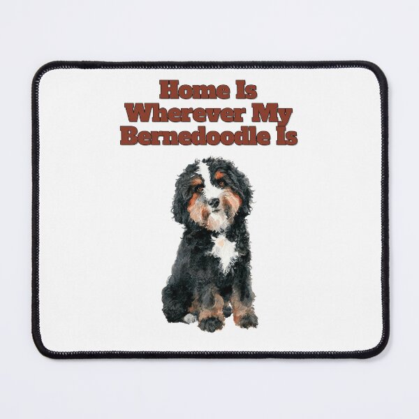 Item preview, Home Is My Bernedoodle Watercolor Dog Design designed and sold by NatureUnleashed.