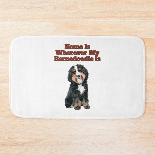 Item preview, Home Is My Bernedoodle Watercolor Dog Design designed and sold by NatureUnleashed.
