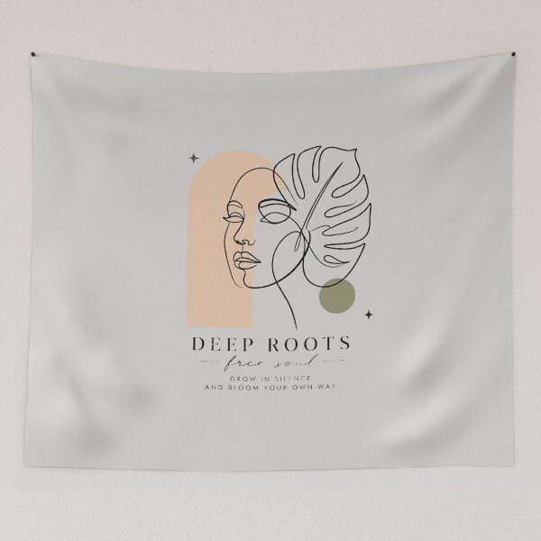 Item preview, Rooted Soul Botanical Line Art Print designed and sold by EIPTOW.